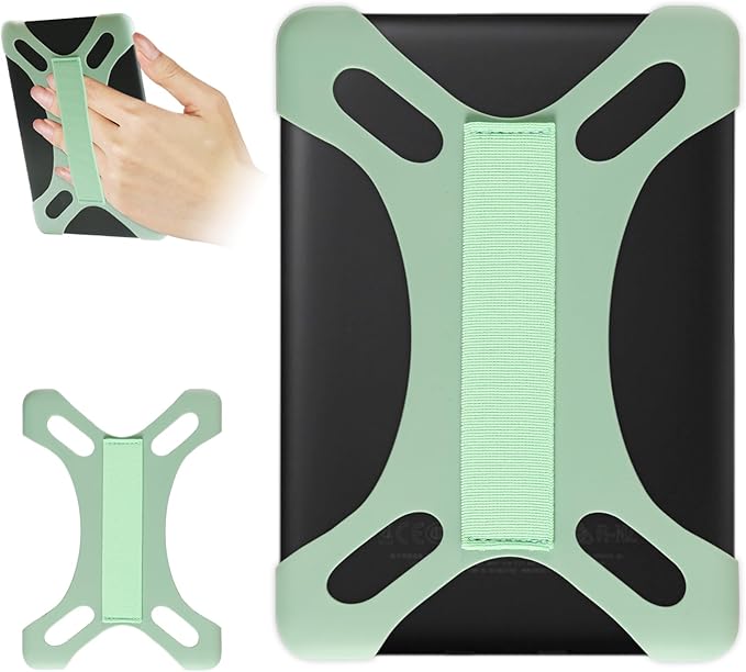HoYiXi Universal Handgurt für 6-7 Zoll eReader 2024 – Kompatibel mit Kindle, Kobo, Tolino, Pocketbook, Sony & Nook – Elastisches Silikon, Gr