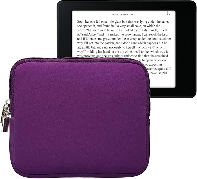kwmobile Schutztasche für eReader - Neopren Hülle Cover Case mit Reißverschluss 17,5 x 14,7 cm Innenmaße violett – KWM0000151W012C