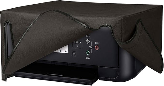 KW-Commerce Drucker-Schutzhülle kompatibel mit Canon Pixma TS5150/5151/MG2555 - Staubschutzhaube mit Kabelauslässen - Dunkelgrau – 46818