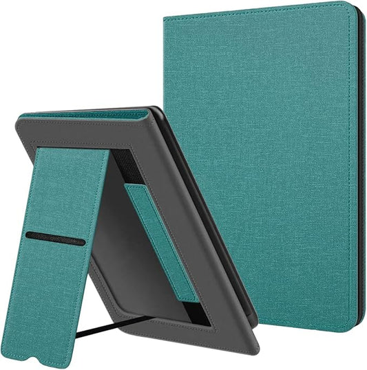 TOKILO Hülle für 7" eReader 2024 & Colorsoft Signature Edition, Kickstand Schutzhülle mit Auto Sleep/Wake und Handschlaufe (B1-Grün)