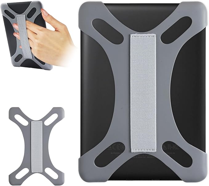 HoYiXi Universal Handgurt für 6-7 Zoll eReader 2024 – Kompatibel mit Kindle, Kobo, Tolino, Sony, grau