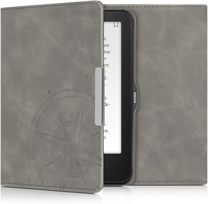 KW-Commerce Hülle für Tolino Vision 1/2/3/4 HD - Kunstleder Cover mit Kompass Design, Auto Wake/Sleep, Magnetverschluss – 48972
