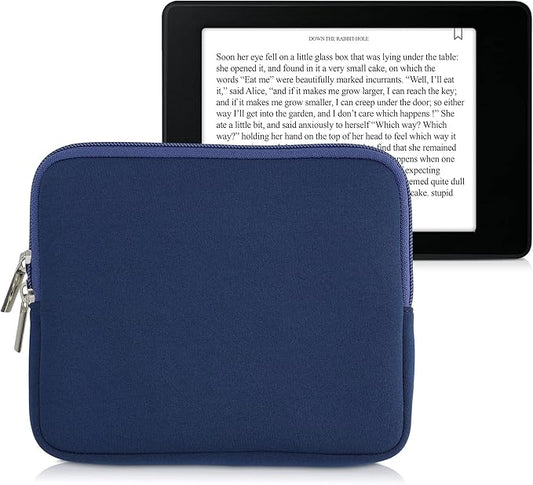kwmobile Schutztasche für eReader - Neopren Hülle Cover Case 17,5 x 14,7 cm wasserabweisend mit Reißverschluss – 57397